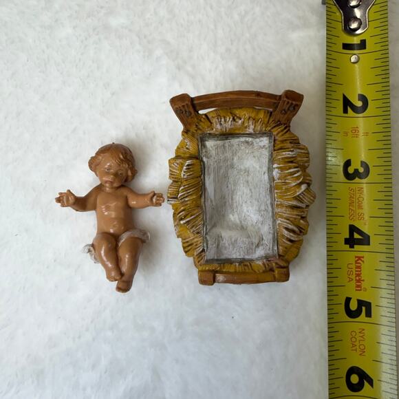 6PC Fontanini 5" Nativity Figurines Baby Jesus, Mary, Joseph, Jeremiah, Angel - Picture 5 of 16